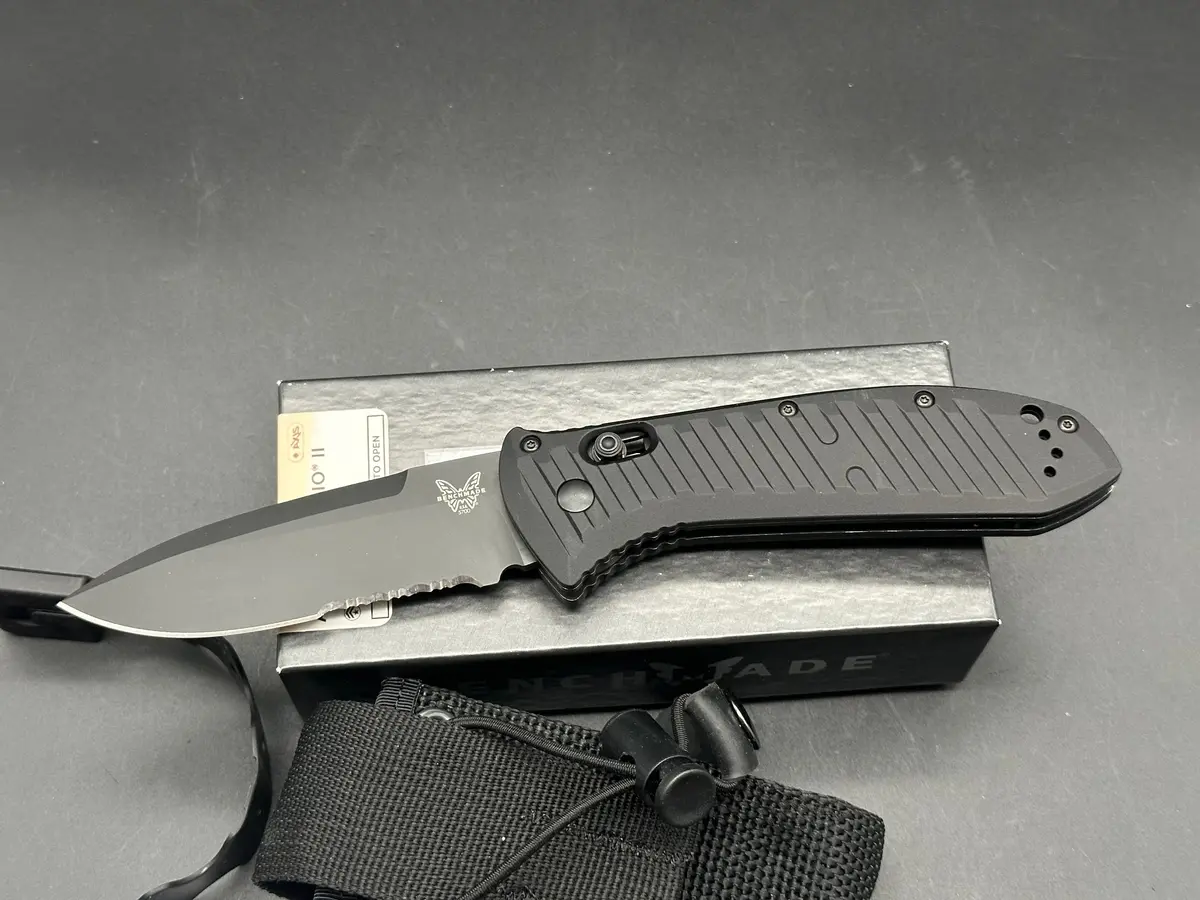 Benchmade 5700Sbk Auto Presidio Ii Automatic Knife (3.7" Black Serr) 1