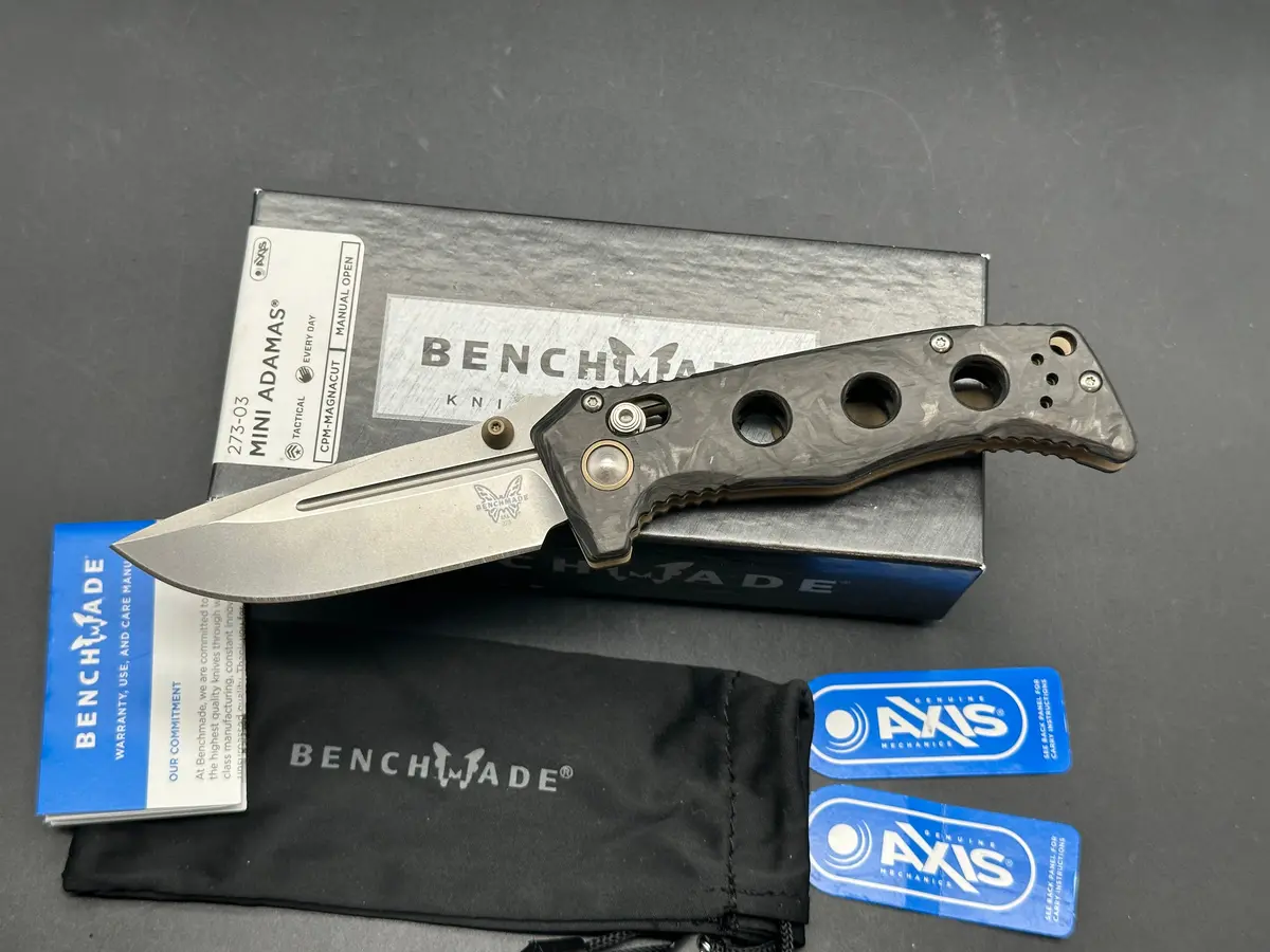 Benchmade Mini Adamas Axis Lock Knife Carbon Fiber (3.3" Magnacut) 1