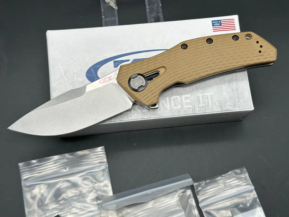 Zero Tolerance Zt 0308 Flipper Knife Coyote G10 (3.75" Stonewash) 1