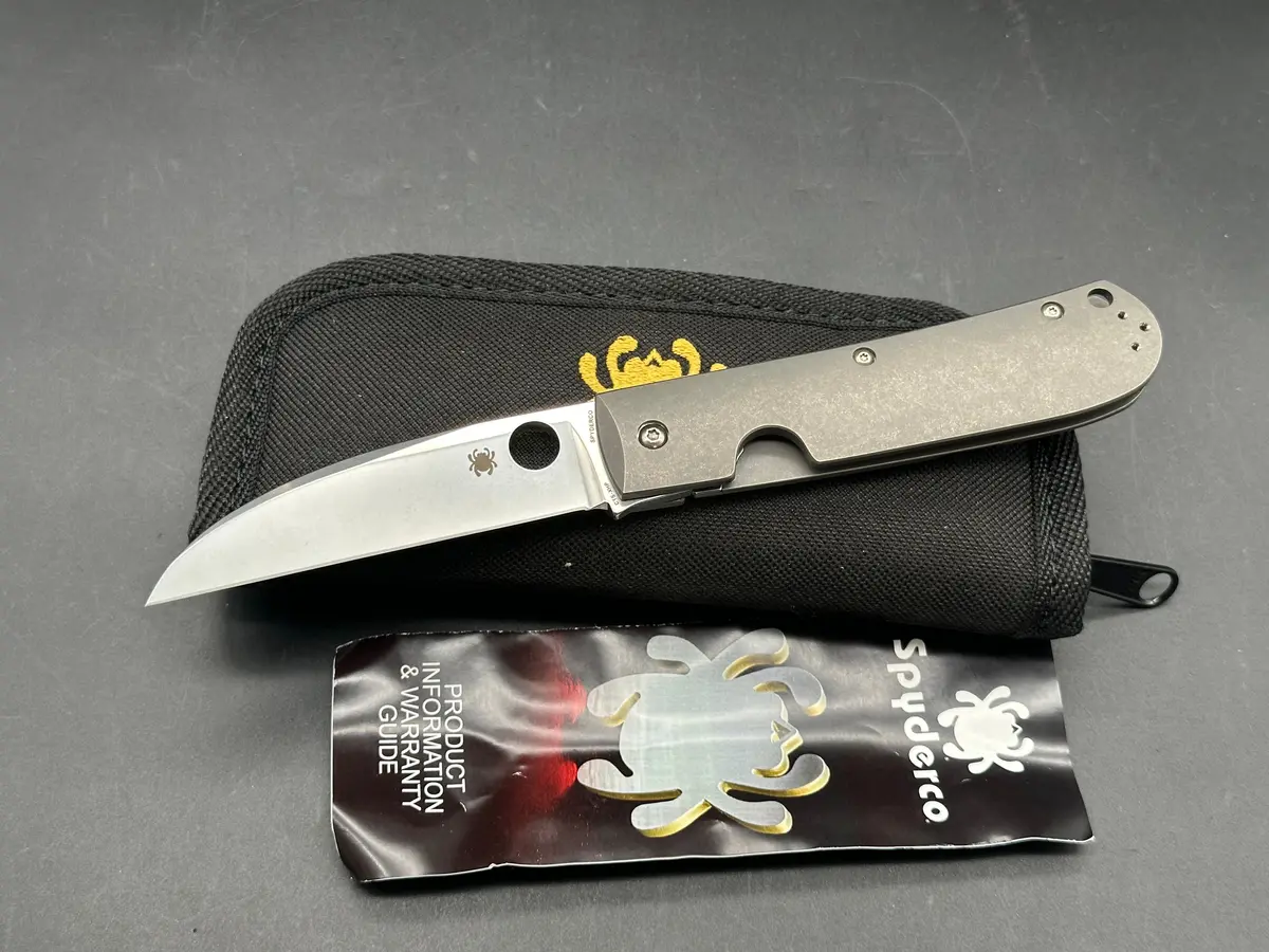 Spyderco Swayback Frame Lock Knife (3.53" Stonewash Xhp) C249tip 1