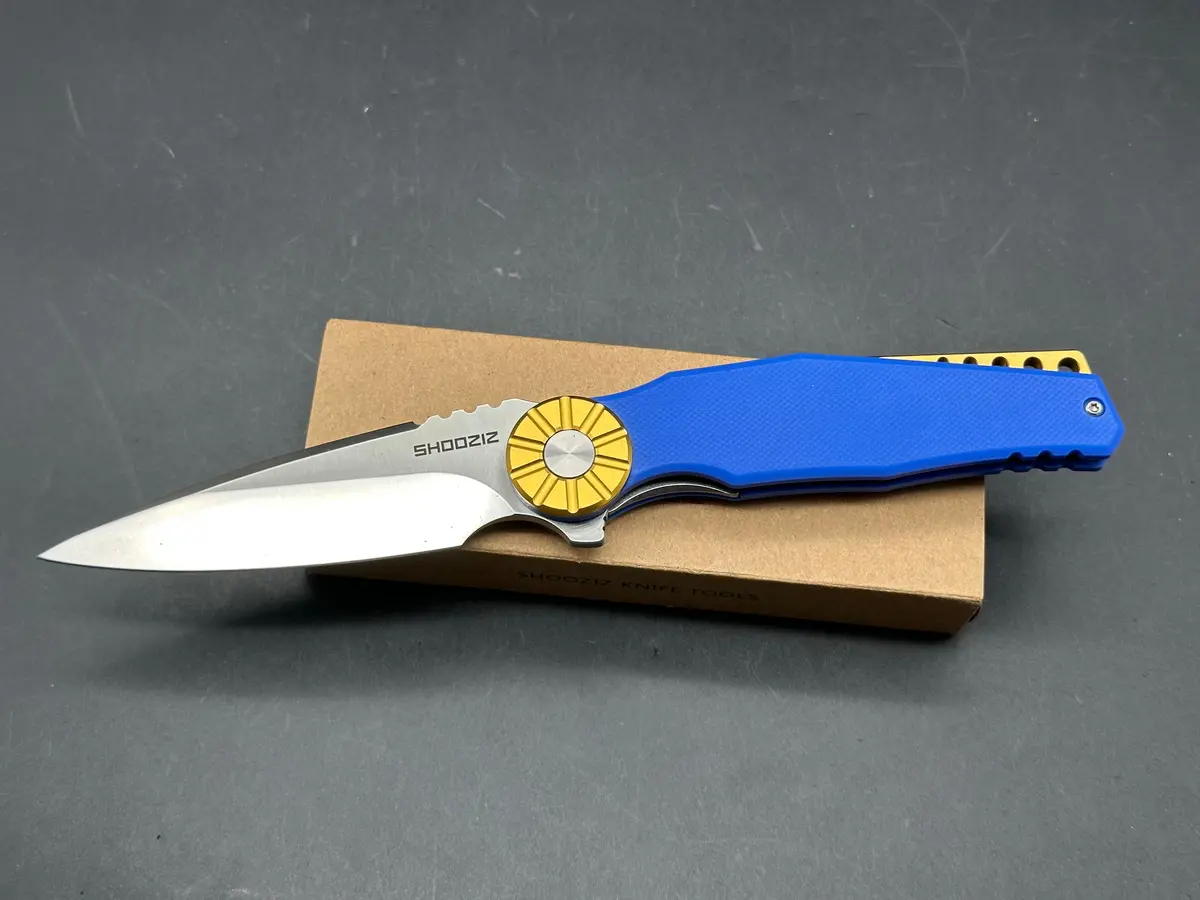 Shooziz Kila Dc53 Steel, Aluminum Bolster, Blue G10 Handle 1