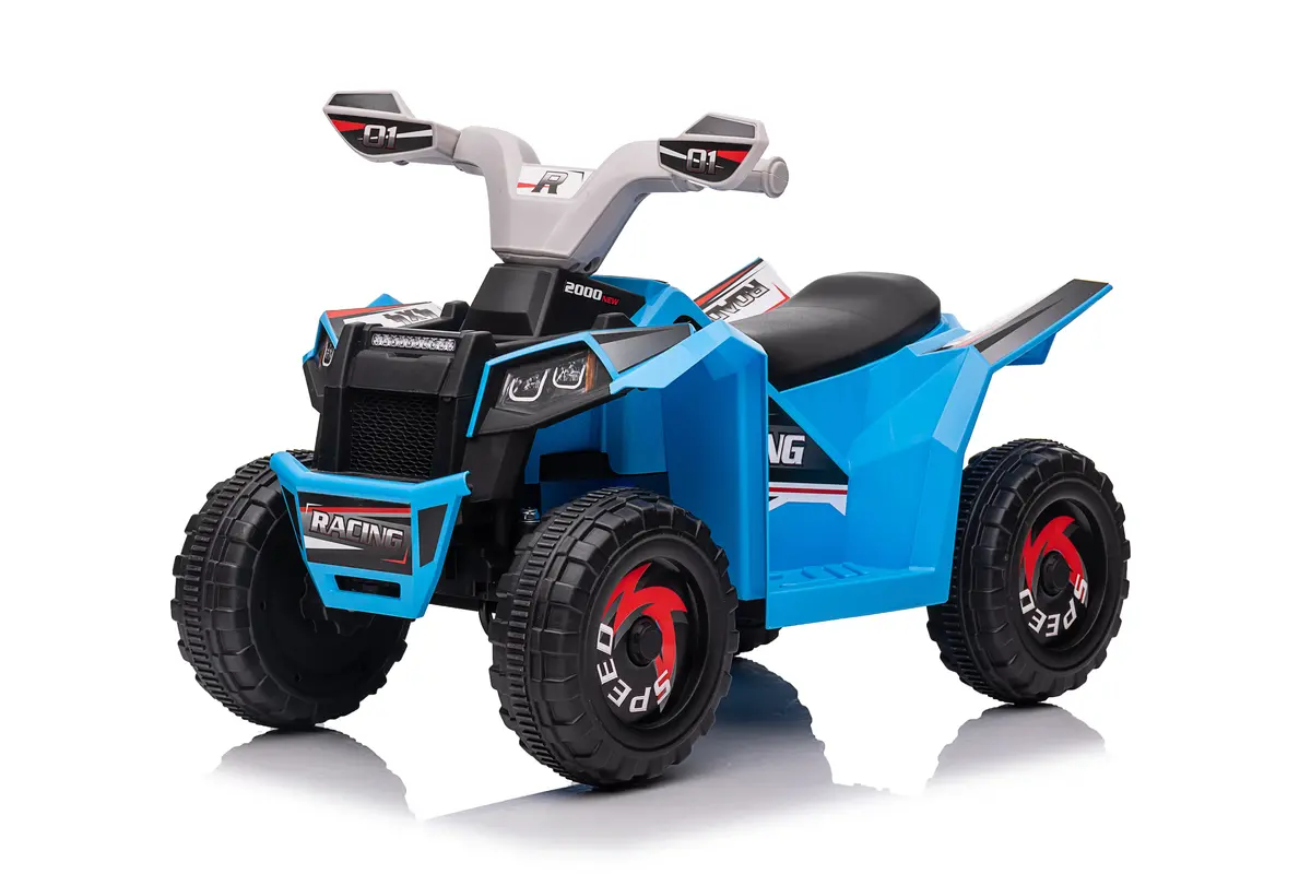 6V Kids Electric Ride On Atv Quad - Blue 1