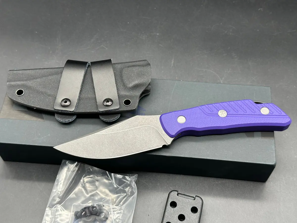 Petrified Fish Barracuda - Pfp16 Purple G10 Handle W/N690 Blade 1