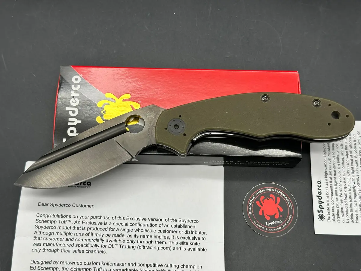 Spyderco Schemp Tuff Bowie Cruwear  Sprint Run 1