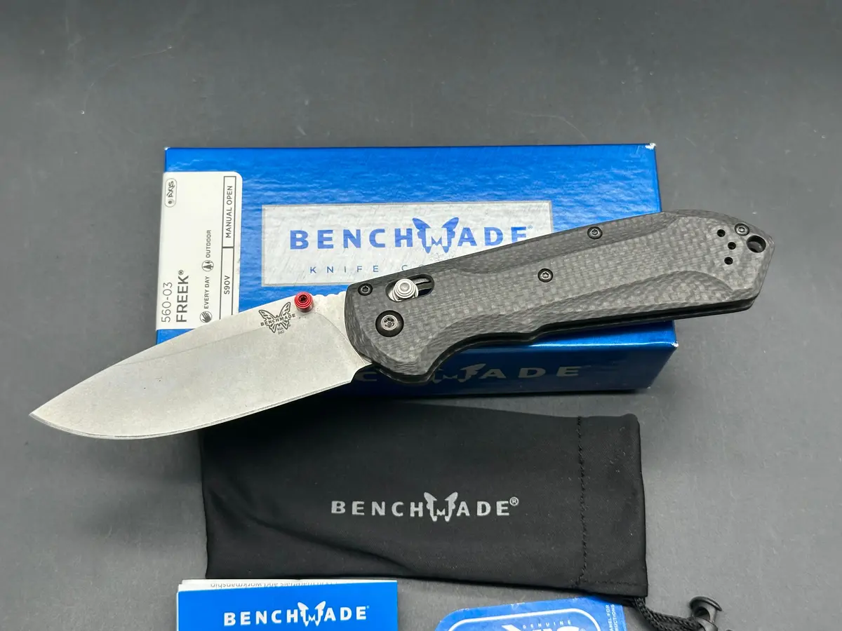 Benchmade Freek 560-03 Axis Lock Folding Knife Carbon Fiber Black (3.6" Satin) 1