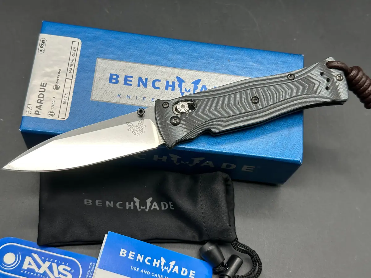 Benchmade Pardue Drop Point Axis Lock Knife G-10 (3.25") 1
