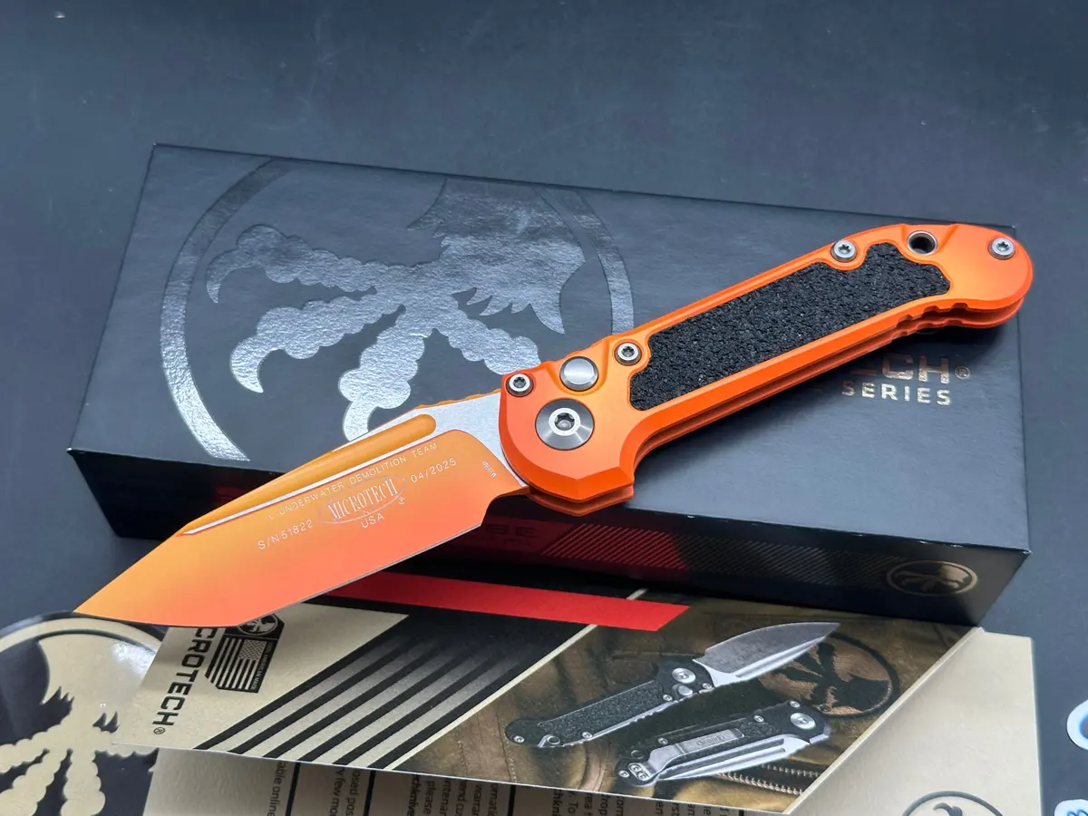 Microtech Ludt Gen Iii Signature Series - Sunrise Cerakote Handle & Cerakote Blade 1