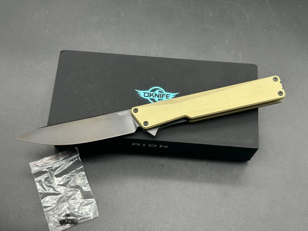 Oknife Arion Green Oal Aluminum Handle / Nitrov Blade 1