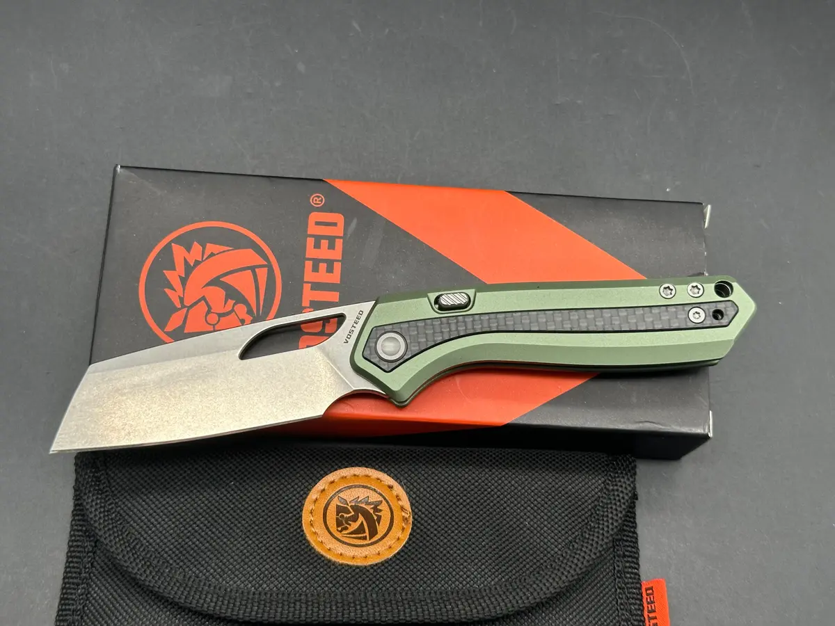 Vosteed Kroc Top Liner Lock Aluminium Scales And Cf Inlay S35vn Blade 1