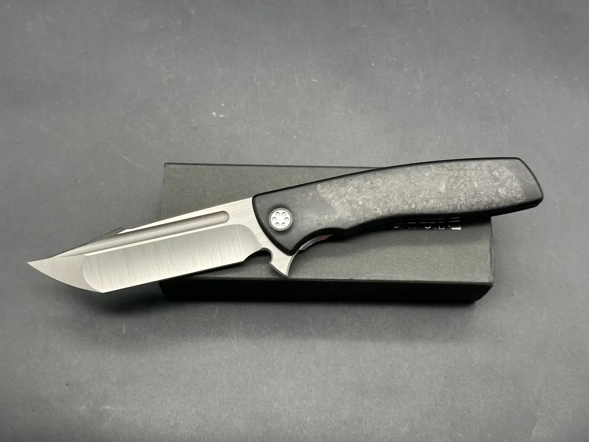 Sharp By Design Evo Typhoon, Belt Satin M390 Harpoon Tanto Blade 1