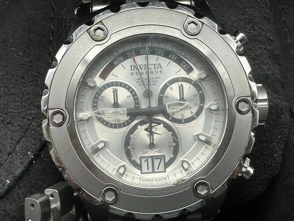 Invicta Reserve Swiss Made Watch. Stainless Steel Case And Strap 1