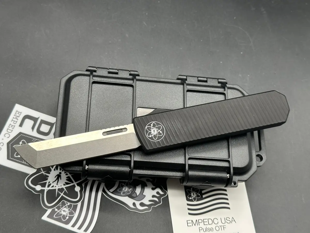 Emp Edc Pulse - Black Handle With A Steel Blade -Two Tone With Stonewash And Polished 1