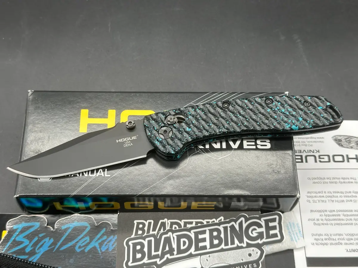 Houge Deka Xl Blade Binge Darkmode Exclusive With Original Goat Splatter Aluminum Scales Magnacut Blade 1
