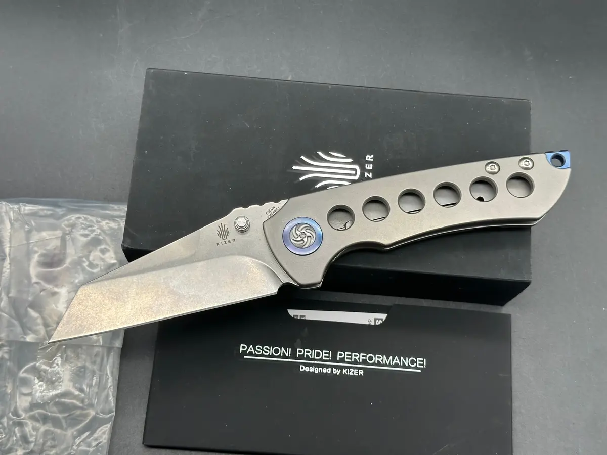 Kizer Ck Critical Flipper Frame Lock Knife (3.6" Stonewash) 1