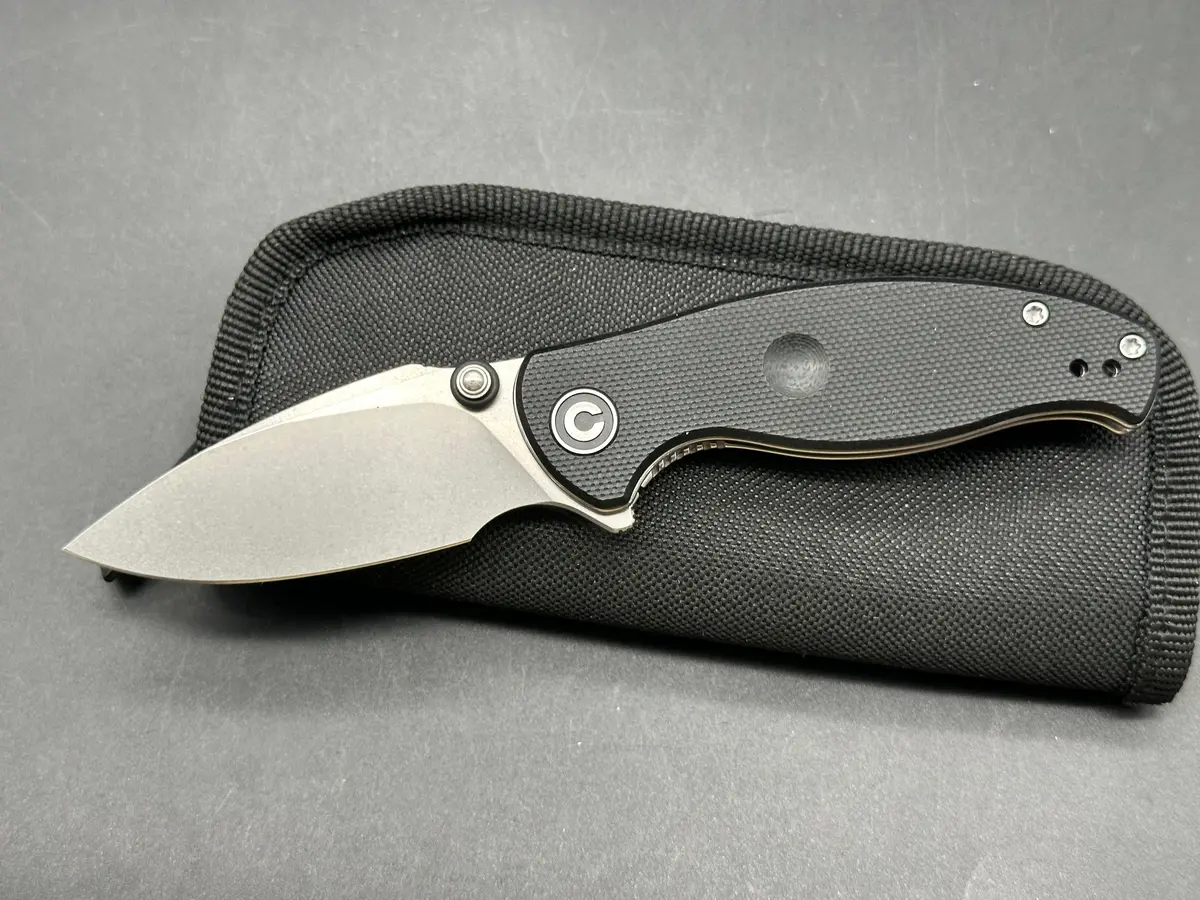 Civivi Scintilla (Blade Hq Exclusive), 2.75" D2 Stonewash Blade With Textured Black G10 Scales 1