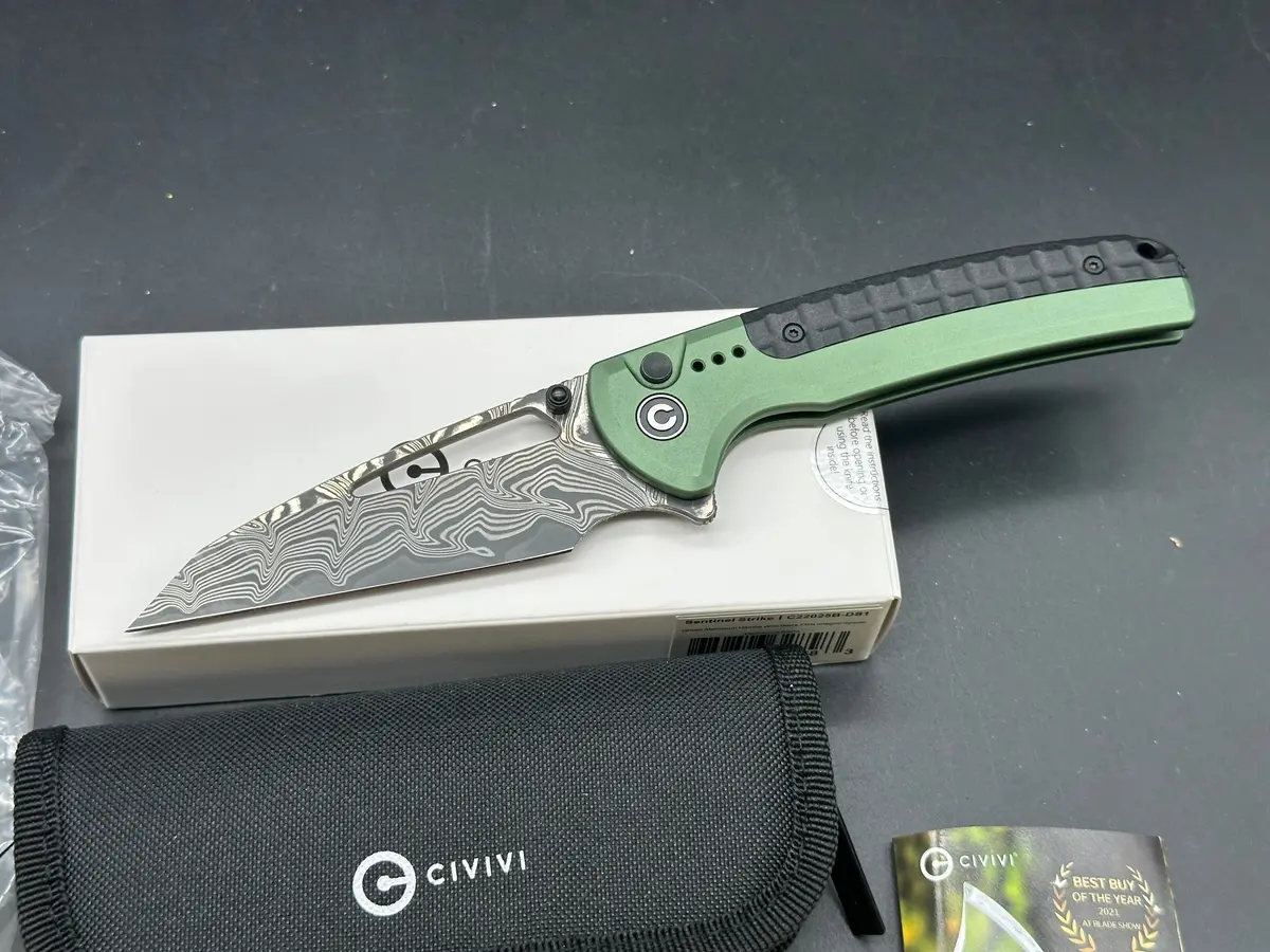 Civivi Sentinel Strike Folding Knife Green Aluminum 1