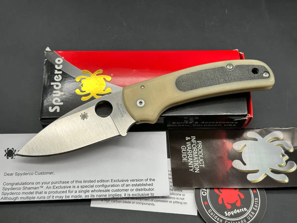 Spyderco Shaman – Green Micarta / Cpm M4 1