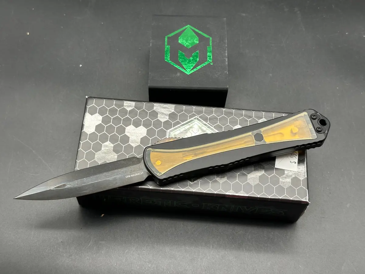 Heretic Knives Manticore X Double Edge Dlc W/ Ultem Inlays & Button 1
