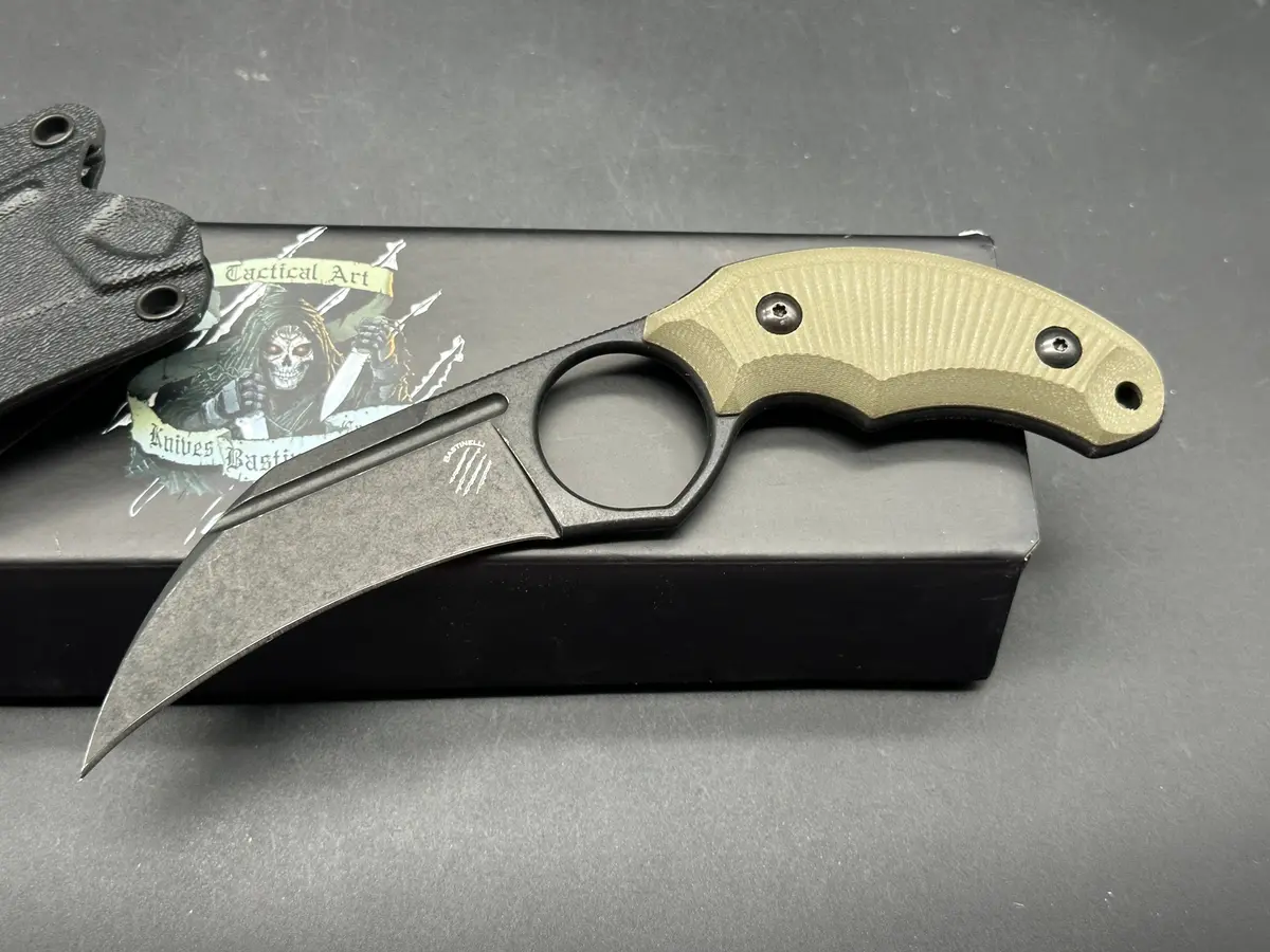 Bastinelli Harpy Fixed Blade - Od Green G-10 1