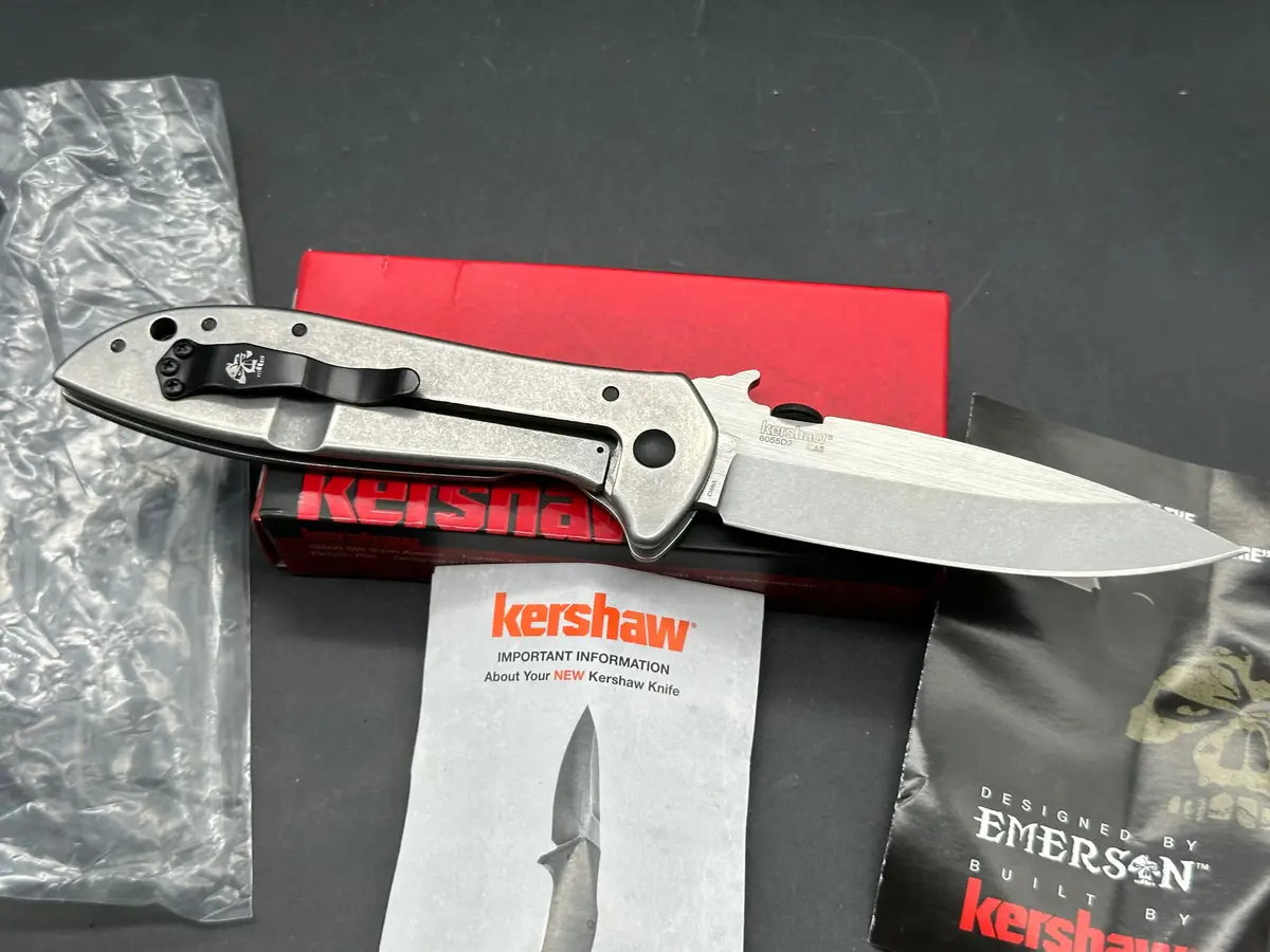 Kershaw Emerson Cqc-4Kxl Frame Lock Knife (3.9" Stonewash) 2