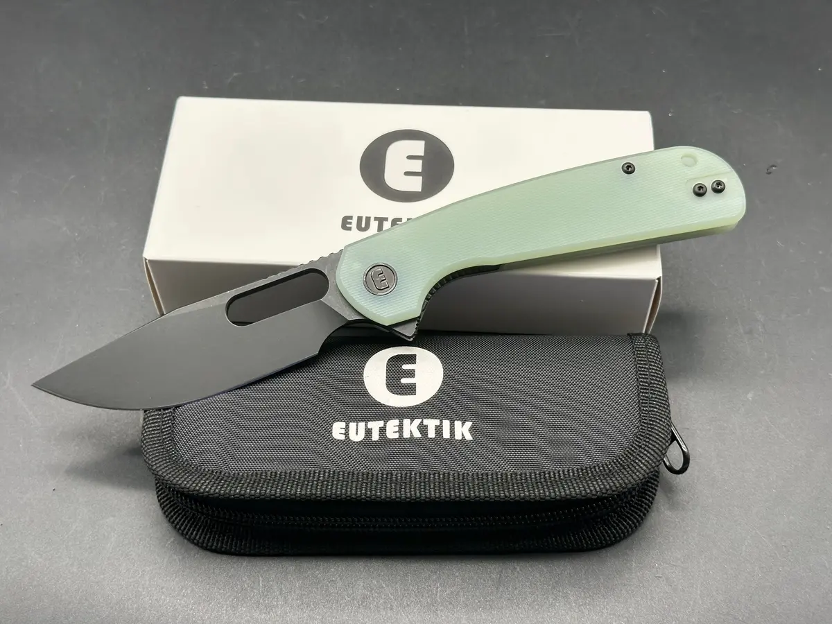 Eutektik Trinity Jade G10 - Blackwashed New In Box From Eutektik Knives Plus Ltk Koozie/Patch & Sticker W/Each Knife 1