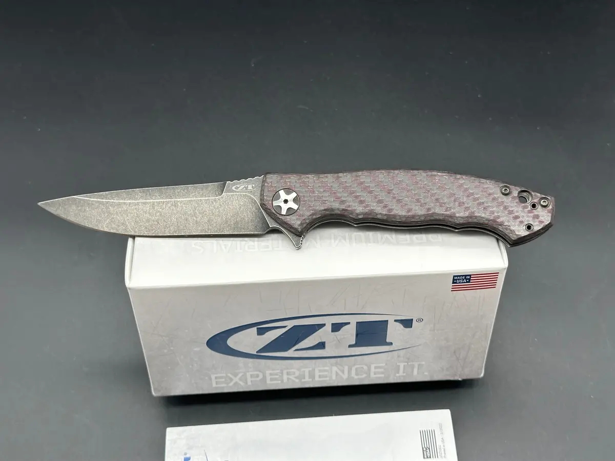 Zero Tolerance Sinkevich - Red/Blk Cf (4.1" Blk S35vn) 1