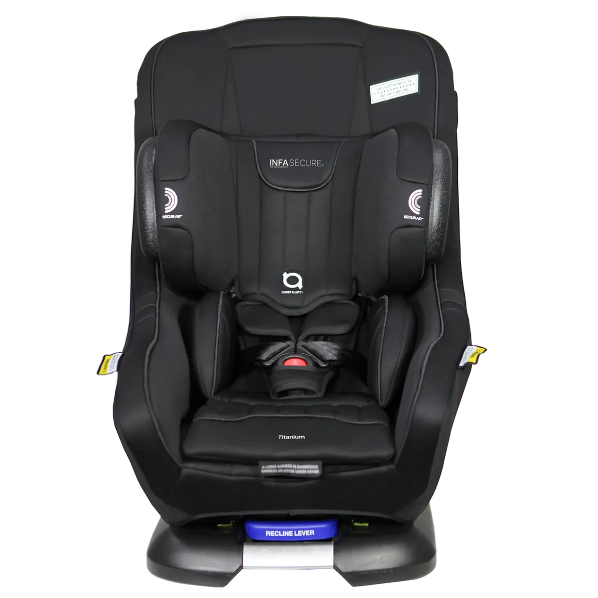Infasecure Titanium Quantum Pro Convertible Car Seat (0-8 Years) Black 1