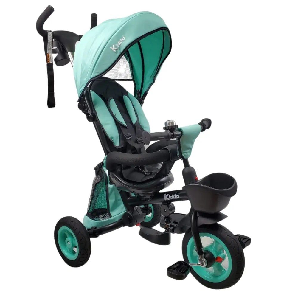Deluxe Foldable Trike With Parent Control - Aqua 1