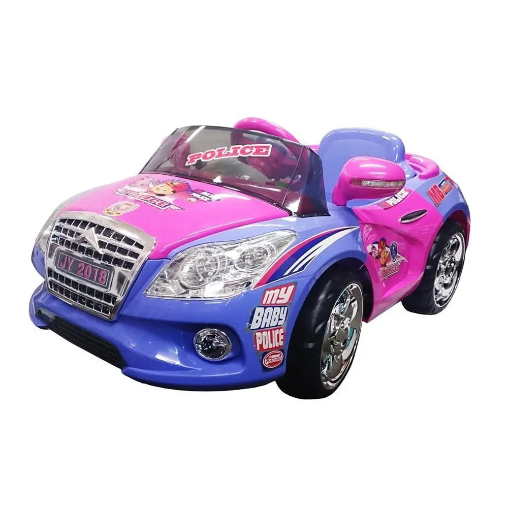 6V Pink Police Ride-On Car With Remote & Flashing Lights 1