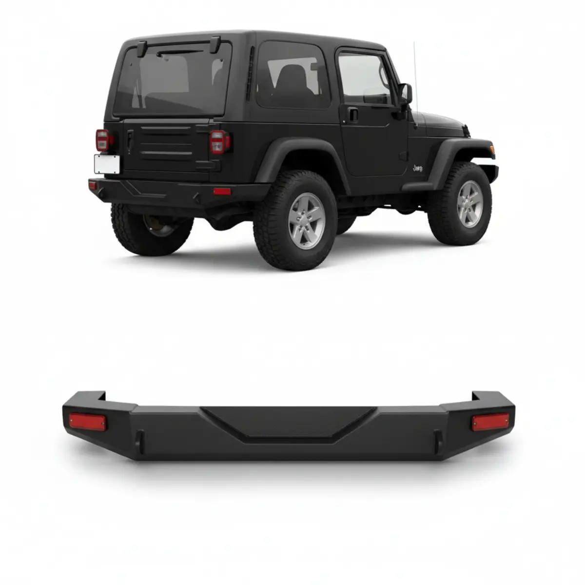 Jeep Wrangler Tj Rear Bumper Plain Pro Performance | Uae 1