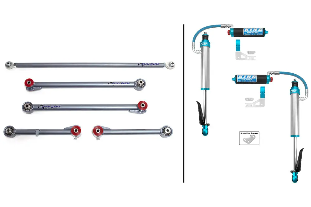 2024+ 250 Series Land Cruiser Adjustable Rear Link King 2 Half Inch Shock Package 1