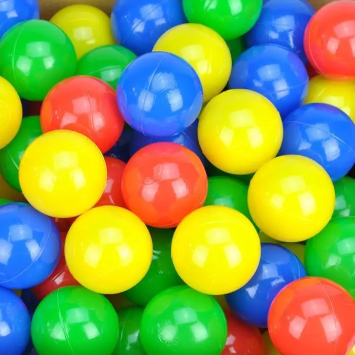 Indoor Outdoor 100 Colour Plastic Soft Play Balls - Playpen Tent Cubby House 1