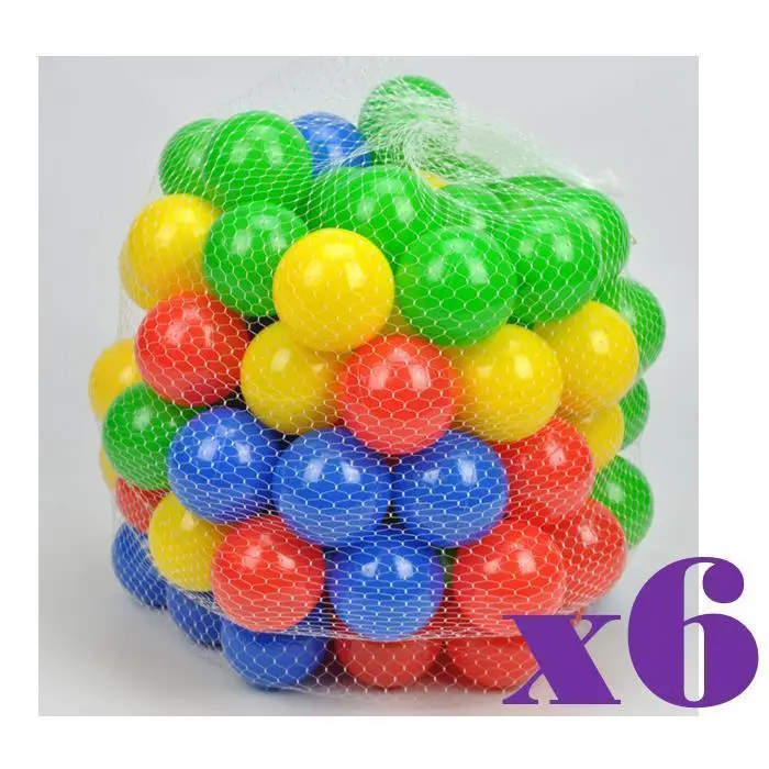 6 Packs - 100 Colour Plastic Soft Play Balls - Package Deal 1