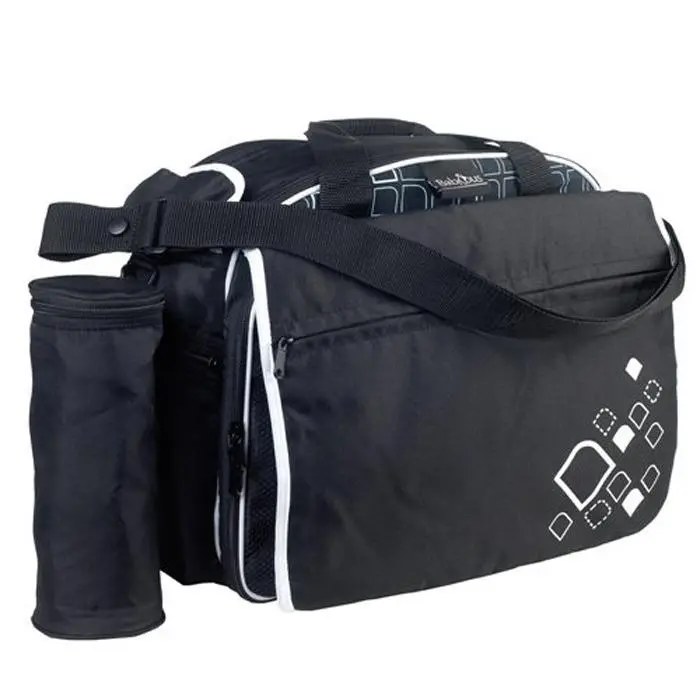 Out & About Carry All Travel Nappy Bag W/ Thermal Bottle Holder - Black 1