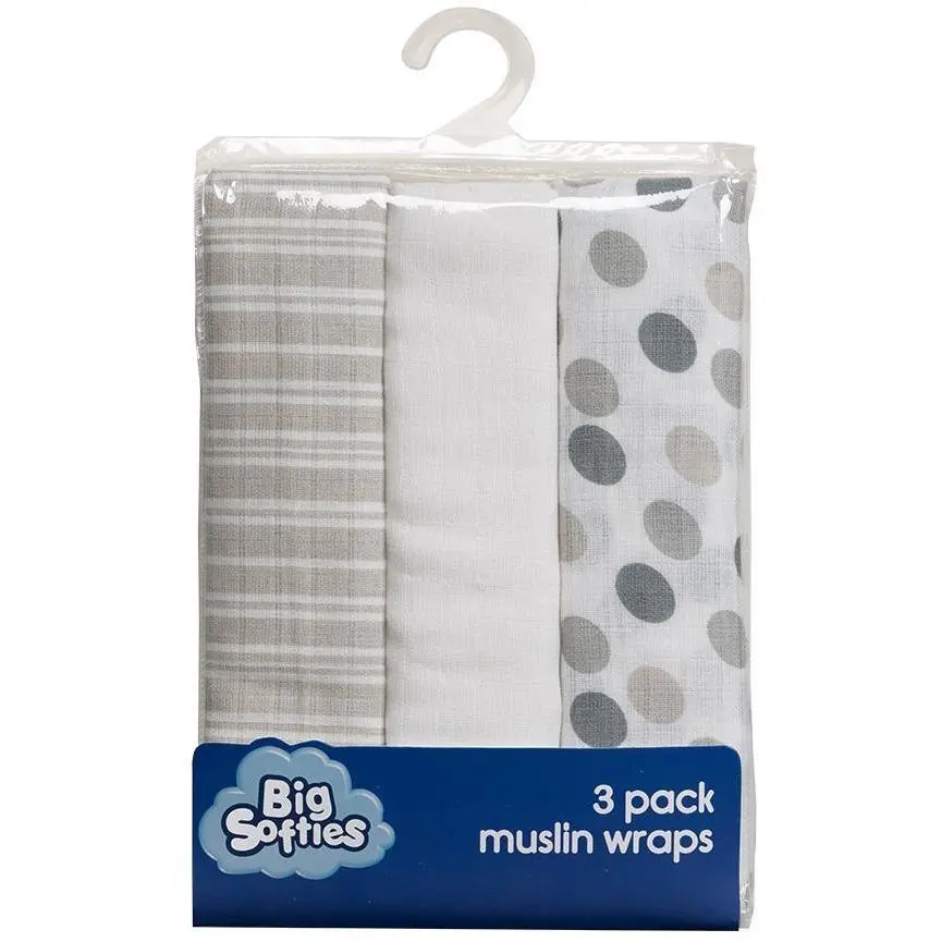 Big Softies Muslin Wraps 3-Pack Unisex 1