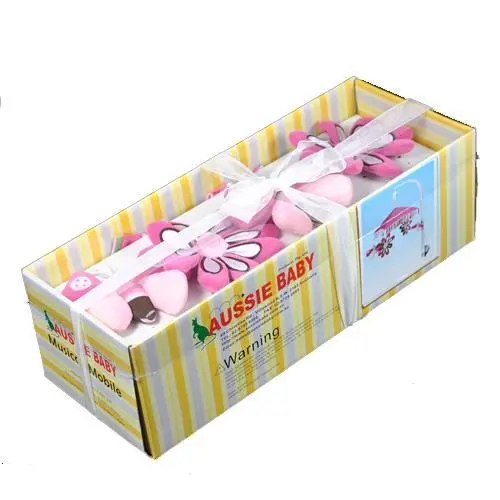 Musical Baby Cot Mobile - Butterfly Pink 2