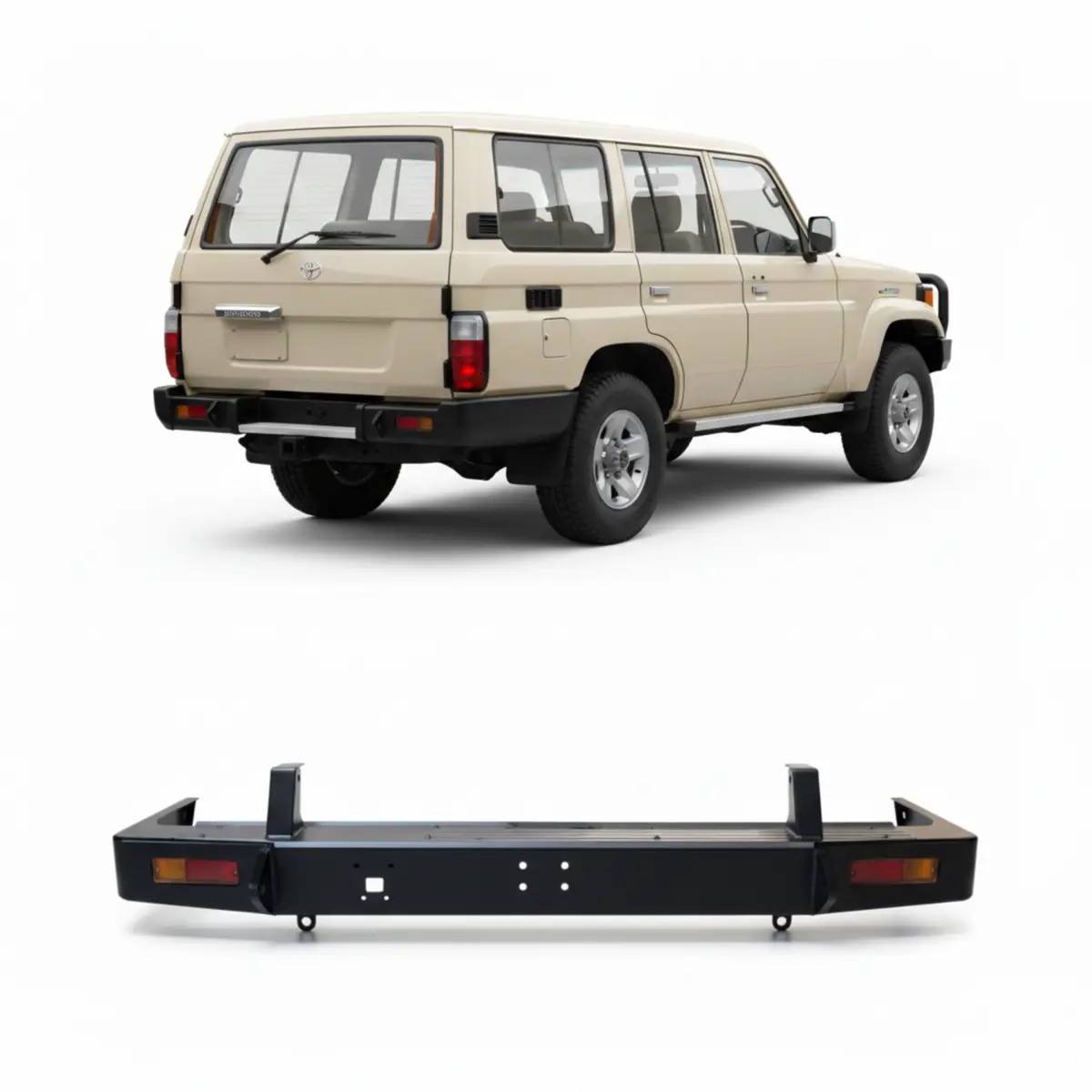 Toyota Lc76 / Lc78 Rear Bumper Plain Pro Performance | Uae 1