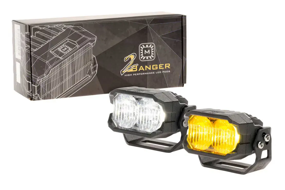 Morimoto 2 Banger Led Pods: Ncs Combo Beam 1