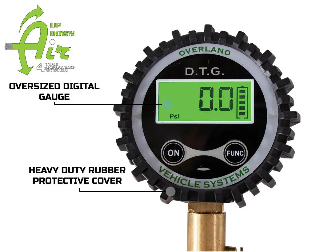 Overland Vehicle Systems Digital Tire Gauge W/ Valve Kit 1