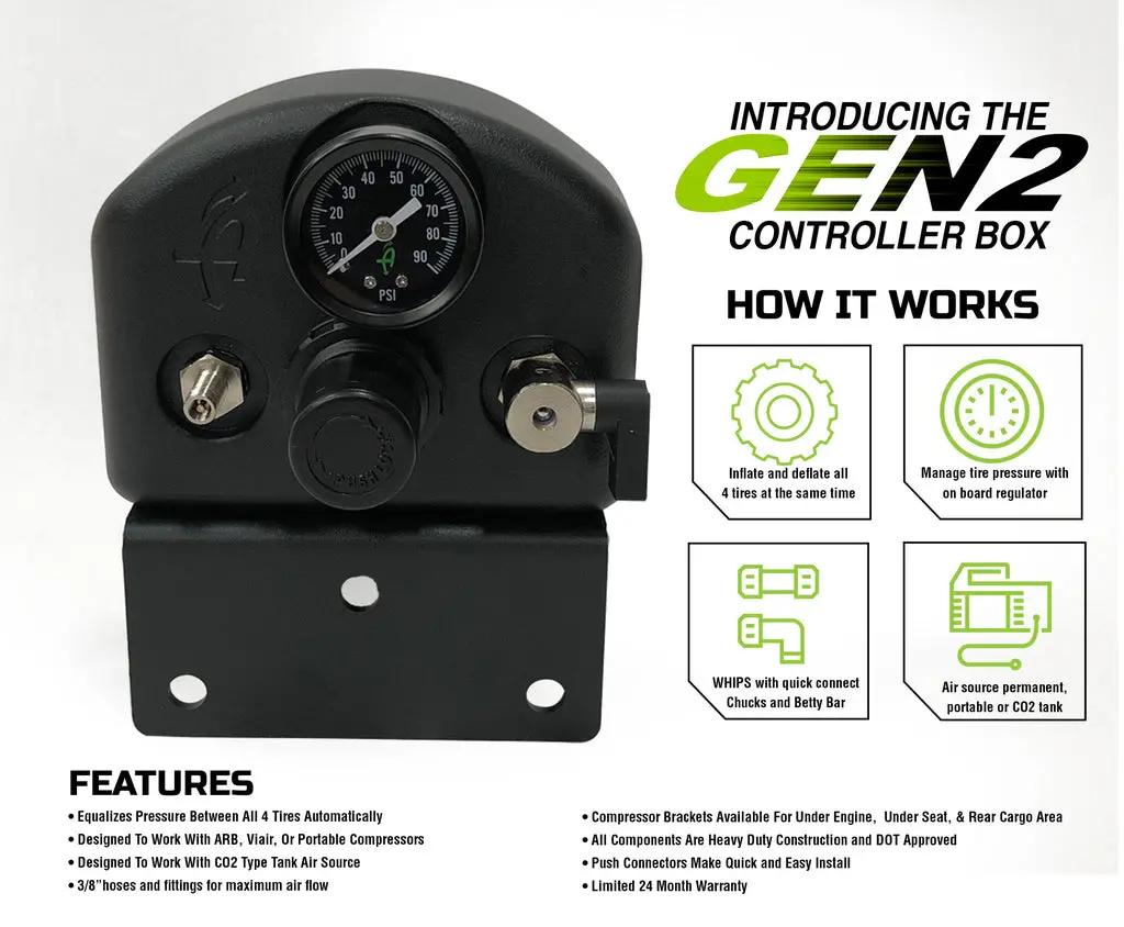 Overland Vehicle Systems Up Down Air 4 Tire Inflation System 1