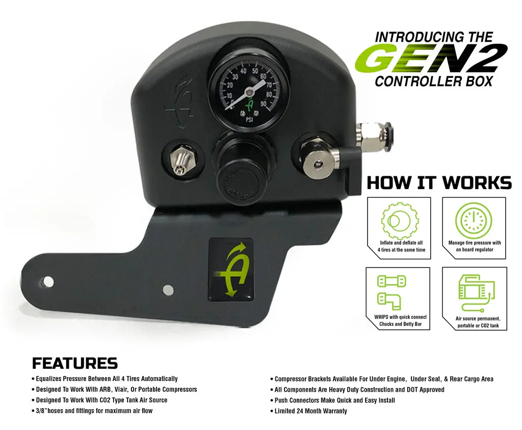 Overland Vehicle Systems 4 Tire Inflation System For Jeep Wrangler 1