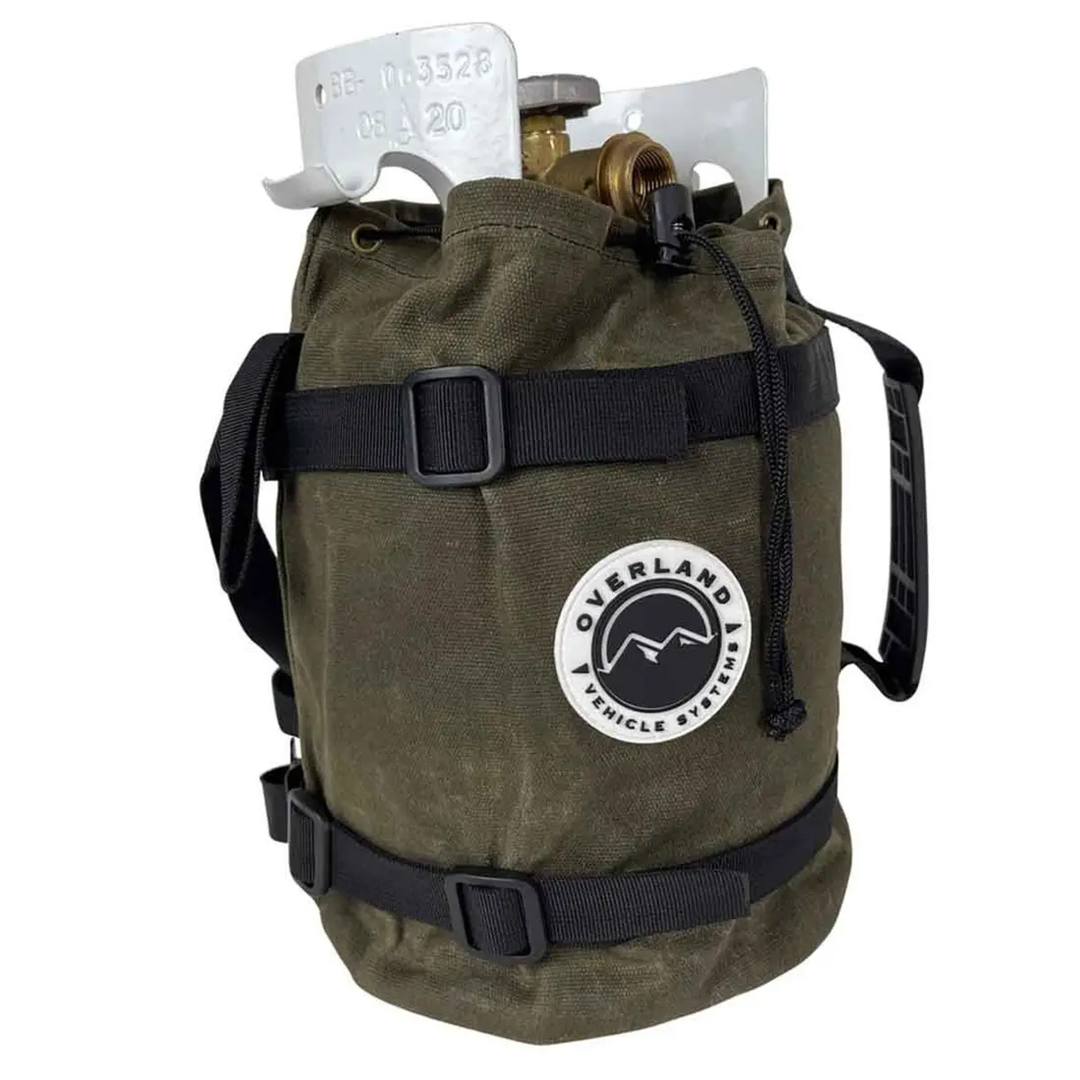 Overland Vehicle Systems Propane Bag W/Handle & Straps #16 Waxed Canvas Storage 1