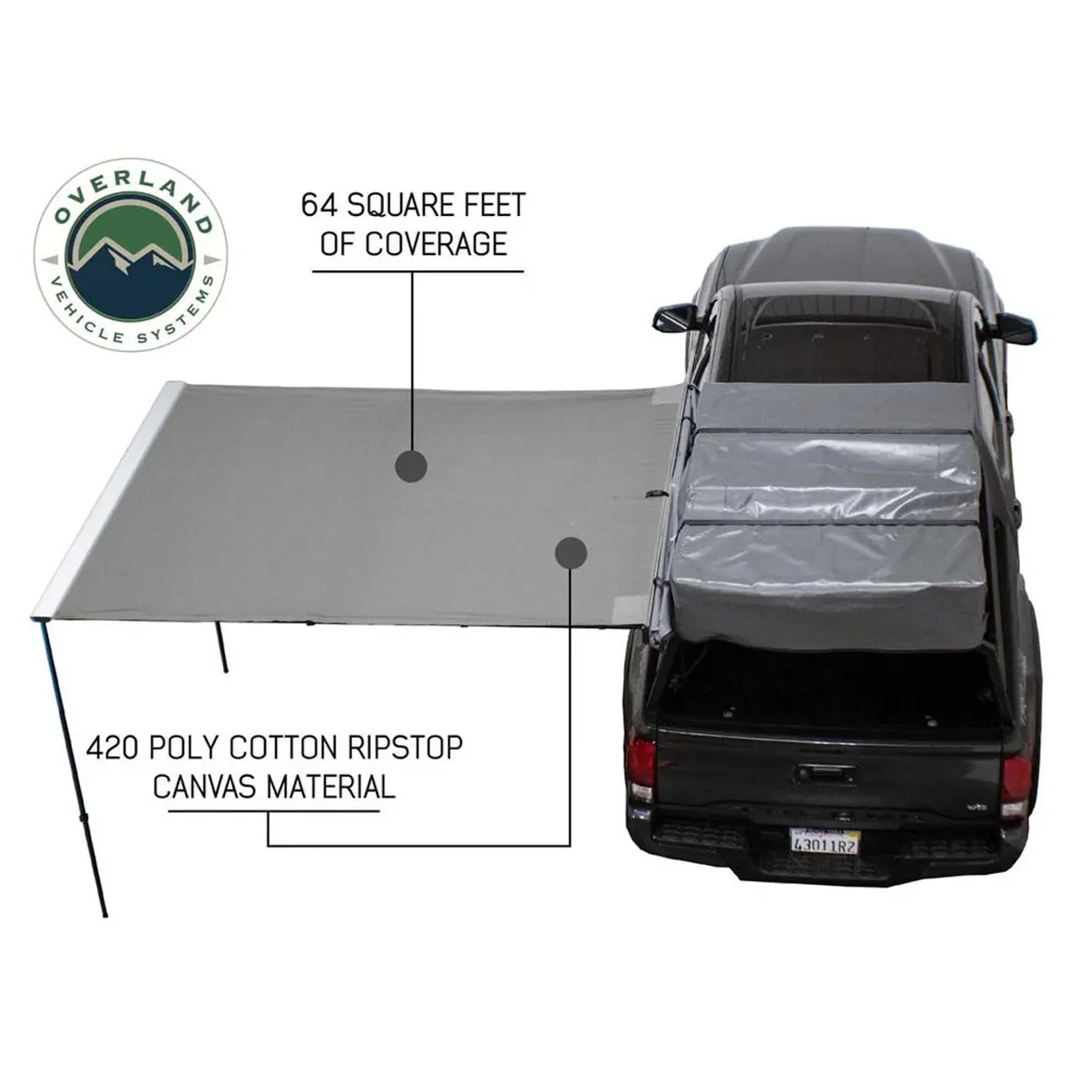 Overland Vehicle Systems Hd Nomadic 2.0 Awning 6.5' 2