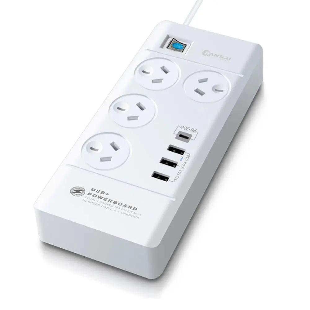 Sansai 4 Sockets Usb-A/Usb-C Powerboard 1