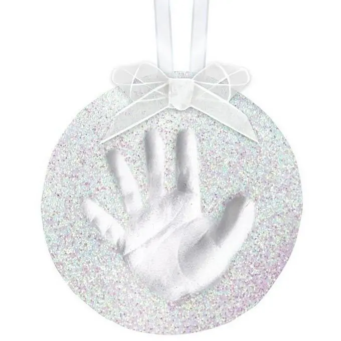 Baby Prints Christmas  Glitter Ornament 1