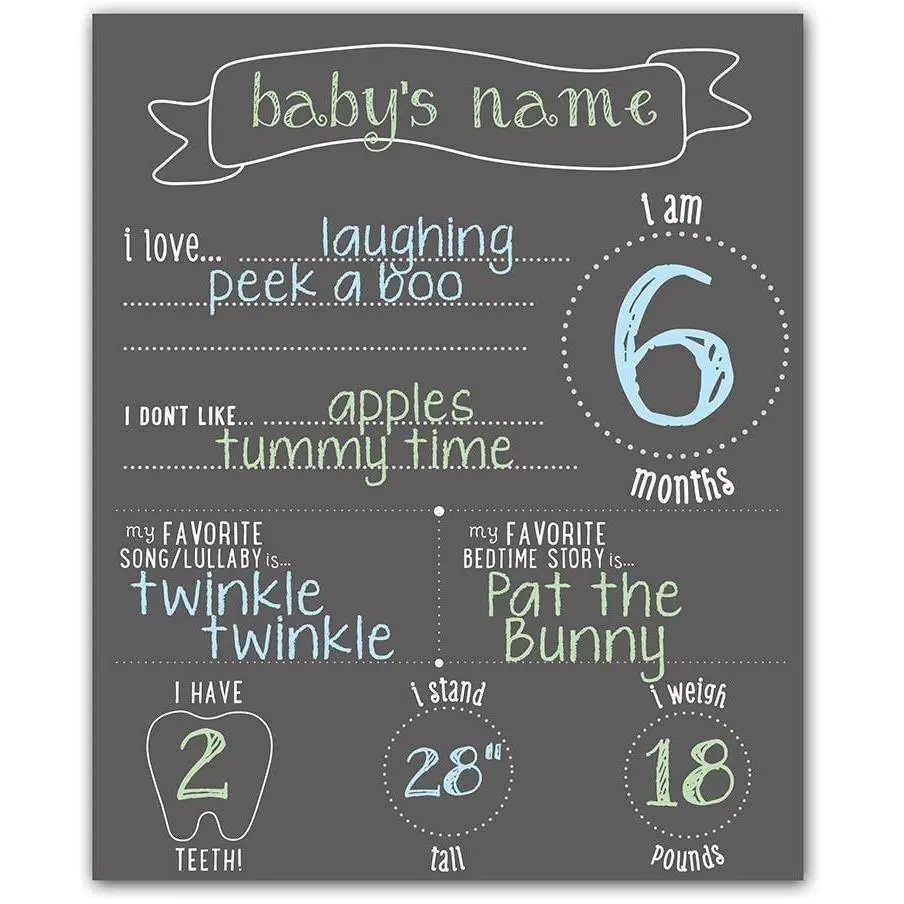 Pearhead All About Baby Chalkboard 1