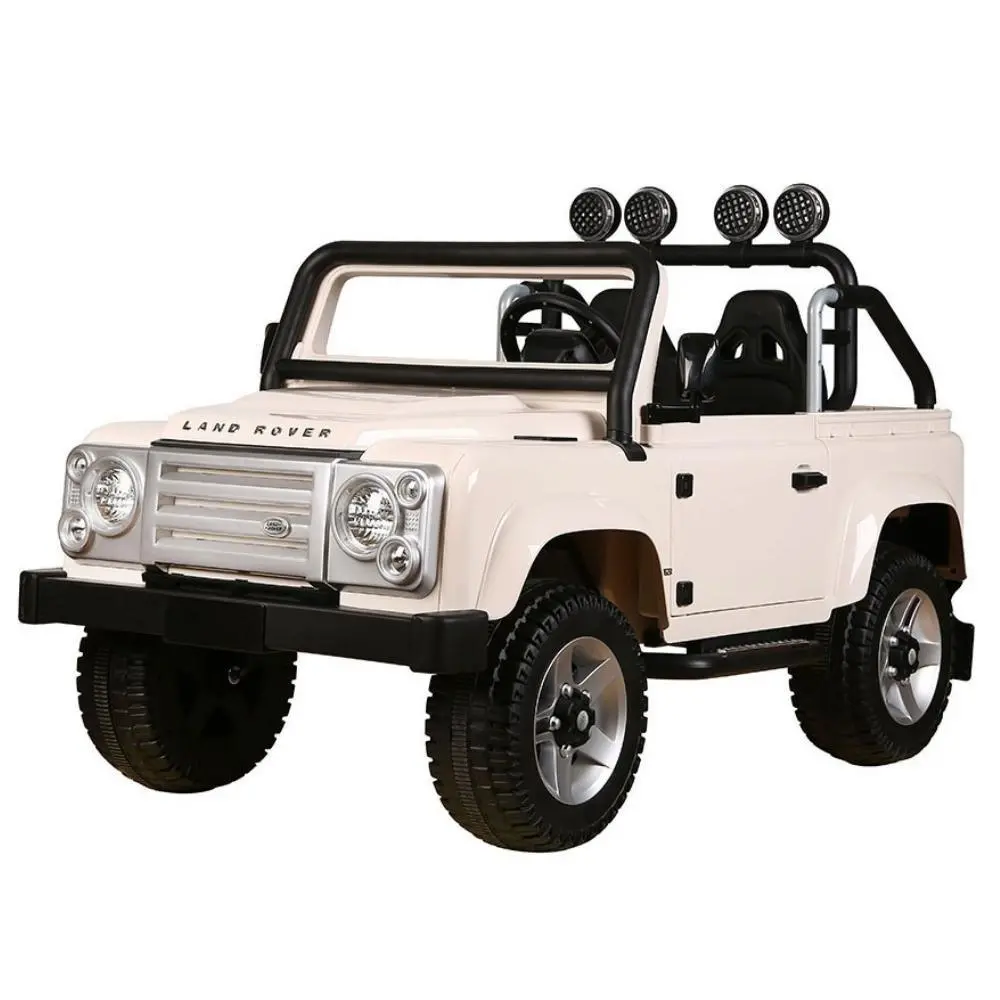 Land Rover Defender Kids 12V Battery Ride-On Car - White 1