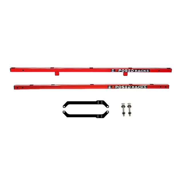 Exposed Racks 9706 Red Click-In Soft Top Roof Rack For Jeep Wrangler Jk 1