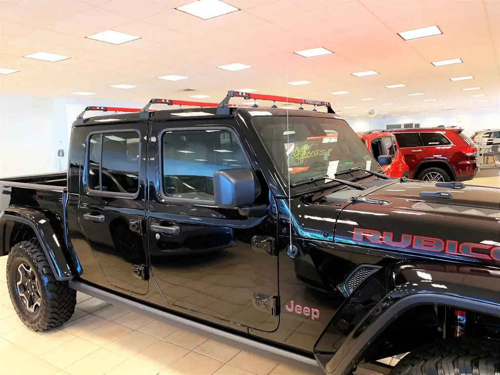 Exposed Racks 9758 Three-Piece Click-In Red Crossbars For Jeep Wrangler 1