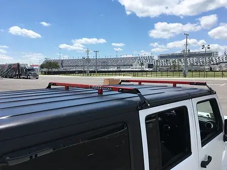 Exposed Racks 9705 Red No Drill Click In Hard Top Roof Racks For Jeep Wrangler Jku 1